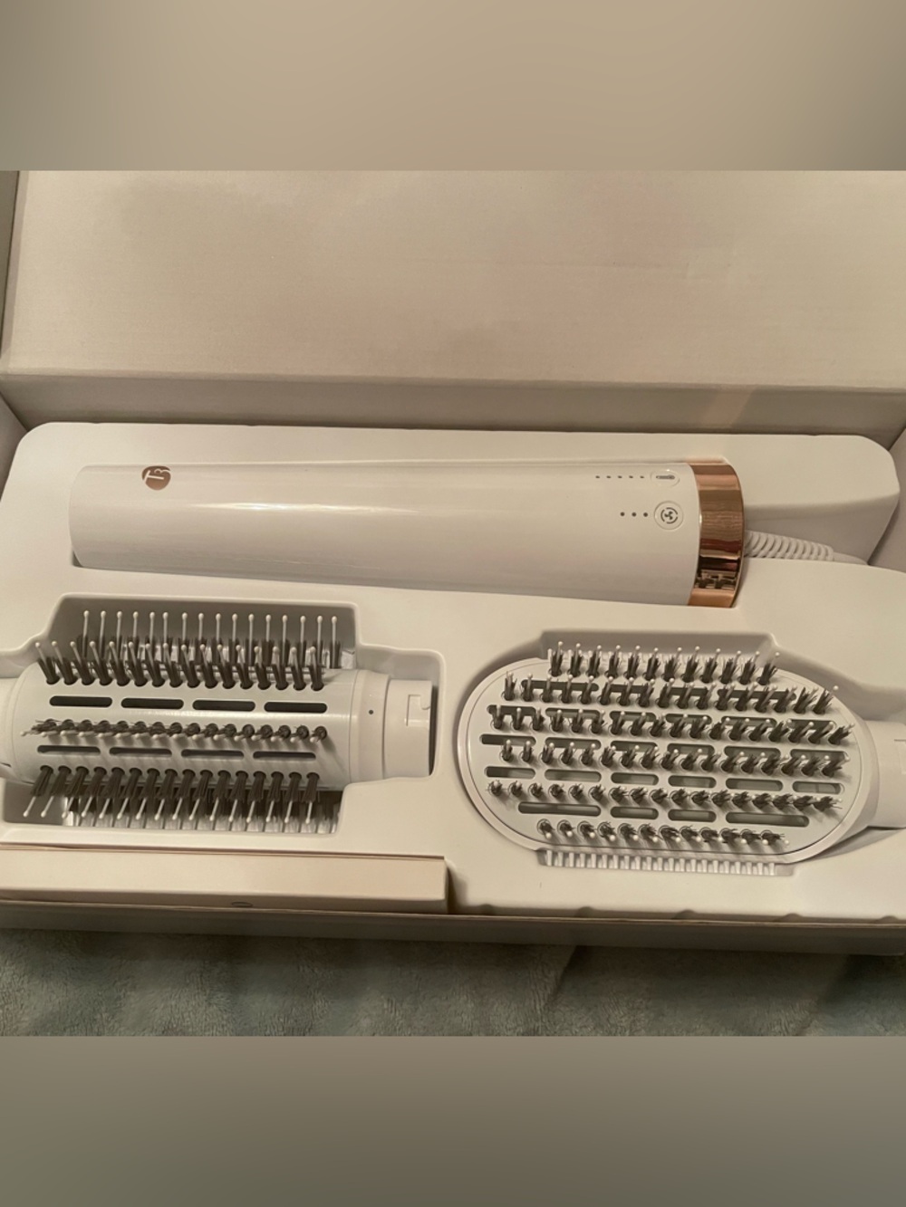NEW ROSE GOLD T3 HOT AIR STYLING BRUSH BLOW OUT TOOL